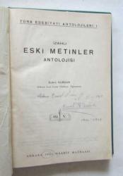 İzahlı Eski Metinler Antolojisi