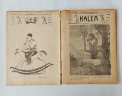 KALEM Perşembe Günleri Neşrolunur, Edebi Mizah Gazetesi / Journal humoristique paraissan le jeurdi 1324 / 1908, No: 1, 3, 5, 6, 7, 8, 9, 10, 11, 13, 14, 15, 16, 19, 20, 21, 22 [17 ADET]