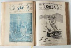 KALEM Perşembe Günleri Neşrolunur, Edebi Mizah Gazetesi / Journal humoristique paraissan le jeurdi 1324 -1325 /1908 - 1909, No: 1 - 50 +No: 20 Mükerrer / NÜSHA-İ FEVKALADE [51 ADET, TEK CİLTTE]