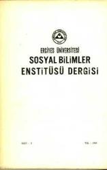 ERCİYES ÜNİVERSİTESİ SOSYAL BİLİMLER ENSTİTÜSÜ DERGİSİ, Yıl: 1987 - 2012, Sayı: 1 - 5, 7, 8, 13 - 30, 32 [26 ADET]