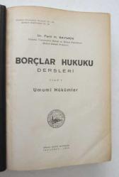 Borçlar Hukuku Dersleri, Cilt: 1 Umumi Hükümler