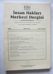 İNSAN HAKLARI MERKEZİ DERGİSİ, Ocak 1991 - Aralık 1995, Cilt I/Sayı 1, 2-3 Cilt II/ Sayı 1, 2, 3 Cilt III/Sayı 3, 4, 5 [8 ADET]