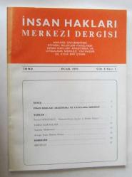 İNSAN HAKLARI MERKEZİ DERGİSİ, Ocak 1991 - Aralık 1995, Cilt I/Sayı 1, 2-3 Cilt II/ Sayı 1, 2, 3 Cilt III/Sayı 3, 4, 5 [8 ADET]