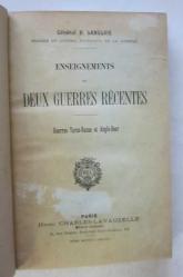 Enseignements de Deux Guerres Recentes / Guerres Turco-Russe Et Anglo-Boer