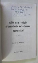 Köy Enstitüsü Sisteminin Düşünsel Temelleri [İMZALI]