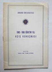 Ankara Üniversitesi 1981-1982 ve 1982-1983 Öğretim Yılı Açış Konuşması