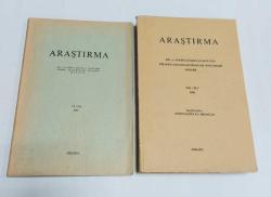 ARAŞTIRMA Dil ve Tarih-Coğrafya Fakültesi Felsefe Araştırmaları Enstitüsü / Felsefe - Sosyoloji - Psikoloji Bölümleri Dergisi, 1968 - 1991, Sayı: 6, 8, 11, 12, 13 [5 ADET]
