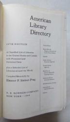 American Library Directory (24th Edition)