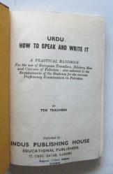 Urdu How to Speak and Write it / A Practical Handbook