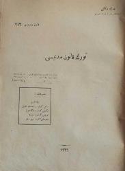 Türk Kanun-ı Medenisi 1926, Kanun Numarası: 743