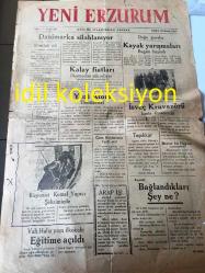 ERZURUM YENİ ERZURUM GAZETESİ YEREL TAŞRA BASINI--30 Ocak 1953 Yıl :3 Sayı :825--Danimarka silahlanıyor --Kalay Fiatları Durmadan Yükseliyor --İlizyonist Kemal Yapıcı  Şehrimizde --Vali Hafız Paşa İlkokulu  Şehrimizde --Doğu  Gurubu  Kayak Yarışmaları  Bugün  Başladı --İsveç Kruvazörü İzmir Limanında --Erzurum  Tekel Başmüdürlüğünden --Diş Tabibi  :Nurettin Günay ---Doktor :Asaf Yörük ---Solakoğlu Kollektif  Şirketi Makina ve Zirai Araçlar Şubesinden --
