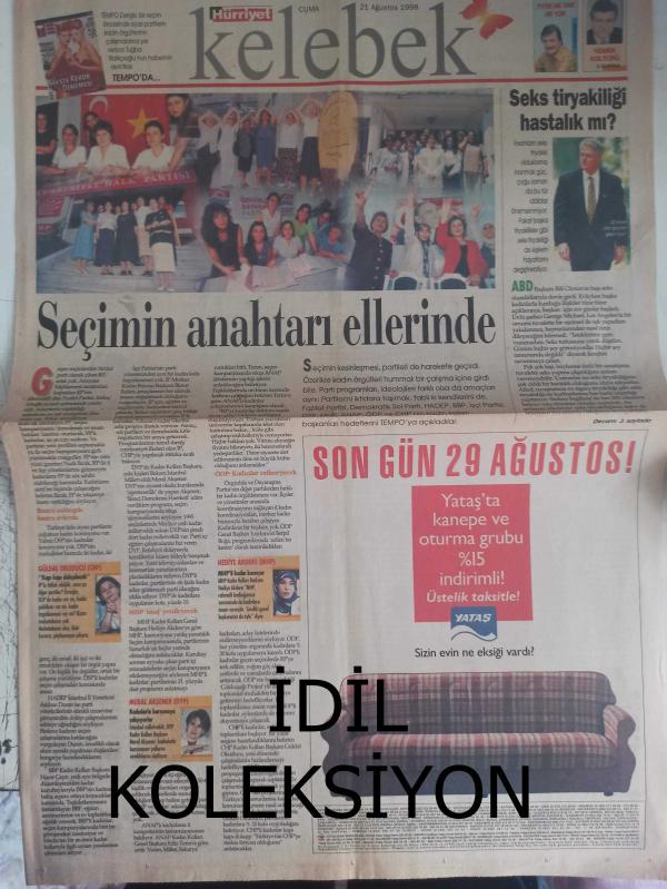 Kelebek Magazin Gazetesi 21 Ağustos 1998 Seks tiryakiliği  