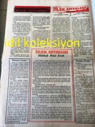 İSTANBUL İSLAM YOLU GAZETESİ YEREL TAŞRA BASINI -- -14 Temmuz 1949 Sayı :41 Yıl :1--Oruç ta Bazı Tadilat  Yazan :Tahir Olgun --Mir 'atülakaid Tercemesi  ---Eski Ramazanlara Dair --Yine Tashih ve İtizar --Hotin Kasidesi --Ayıplanan Şey Mutlaka Başa Gelir --Siyeri  Peygamberi --İslam Büyükelçisi :Habbab Binil Erett---