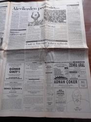 Cumhuriyet Gazetesi - 11 Ocak 1995 - Kurucusu Yunus Nadi - İlhan Selçuk - Ahmet Taner Kışlalı - Bedrettin Dalan Döneminden Bu Yana Yapımı Süren Akatlar'daki Beşiktaş Tesisi Mahkemelik - Rıdvan Dilmen - Feyyaz Uçar - Alevilerden Güner Ümit'e Protesto - Interstar'a Saldırı - Başbakan Tansu Çiller Nevruz Bayram Olacak - Ruslar Doğan Güreş'i Şikayet Etti - Onat Kutlar'ın Durumu Ciddiyetini Koruyor - Sivas Davası İçin Faks Zinciri - Rusya Grozni'ye Yeniden Saldırdı - Temiz Eller Operasyonu Savcısı Di Pietro Türkiye'ye Geliyor
