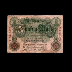 ALMANYA (1910) - 50 Mark (T-ÇT 6,5/10)