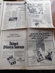 Milliyet Gazetesi - 11 Ocak 1977 -  Refik Erduran - Mümtaz Soysal - Faik Ahmet Barutçu'nun Anıları - Örsan Öymen - Hasan Pulur - Fenerbahçe Tribünlerinden Cemil Turan'a Büyük Sevgi Gösterisi - Galatasaray Teknik Direktörü Malcolm Allison - İsrail Ebu Davut'u Fransa'dan İstiyor - ABD 40 Fantom Uçağı İçin Bize 69,6 Milyon Dolar Kredi Veriyor - Valilik Ankara Ülkü Ocakları Şubesini Bir Ay Kapattı - İçişleri Bakanı Oğuzhan Asiltürk Bu Dönem Trafik Yasasını Çıkartacağız - Süleyman Demirel