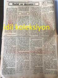 İSTANBUL İSLAM YOLU GAZETESİ YEREL TAŞRA BASINI ----27 Ocak 1949  Sayı :17 Yıl :1--İlk Vahiy ve Okuyup Yazmanın Müslümanlıkta Ehemmiyeti Yazan  :Tahir Olgun --İbadet ne demektir ?--Ahmet Hamdi Akseki --İbni Sina Yazan :Cafer  Ergin --Şeyh Sadinin Bir Moğol Emrine Yılbaşı Tebriki --Erken Kalk :Kilisli  Celal Agah Uyanık--Ziya Paşa'nın Bir Gazaline  Nazire --İslam Büyükleri :Ammar  B. Yasir --