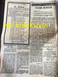 İSTANBUL İSLAM YOLU GAZETESİ YEREL TAŞRA BASINI --- 13 Ocak 1949 Yıl .1 Sayı :15---Meslektaşlarımızdan bir rica :Münderecatımızın yazısına ,dizisine dikkat edelim :Yazan :Tahir  Olgun --Bir Düzeltme --Müslümanlıkta  İbadet Tarihi --Şeyh Sadi 'nin  Emri İçin Yazdığı  Kasidenin  Tercemesi --Kuranı  Kerim Nasıl Toplatıldı ?-İslam Zaferleri Yazan :İmam Muhammed Vakıdi --Na 'ti  Çaryar --