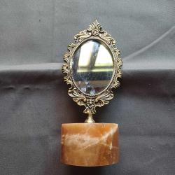 Mermer Kaideli Pirinc Ayna Oval