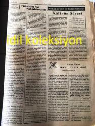 İSTANBUL İSLAM YOLU GAZETESİ YEREL TAŞRA BASINI ---30 Aralık 1949 Sayı :13 Yıl :1--Besmele ve Tekbir --Satışta Hile Yapan Bizden Değildir :Tahir Olgun --İki Nat --Tahir Olgun --Kaside ve Kasidecilik --Kuran Kerim Nasıl Toplatıldı ? Yazan :Mehmet Şakir --Müslümanların İbadet Tarihi --İbrahim Kutluk --