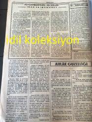 İSTANBUL İSLAM YOLU GAZETESİ YEREL TAŞRA BASINI ---16 Aralık 1948 --Müsrifler  ,Şeytanların  Kardeşleridir  Yazan :Tahir Olgun --Peygamberimizin Vecizeleri  İman ve İstikamet  :Ahmet Hamdi Akseki --Ahlak Güzelliği --Kureyş Süresi --Sadrettin Konovi --Bilal-i Habeşi --İslam Fedakarlar -