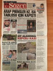 Sözcü Gazetesi, 30 Mart 2018,  Soner Yalçın, Bekir Coşkun, Yılmaz Özdil, Necati Doğru, Gökmen Ulu, Aziz Yıldırım, Yavuz Alatan, Rahmi Turan, Tezcan Karakuş Candan, Nihat Zeybekci, Saygı Öztürk, Murat Muratoğlu, Dursun Özbek, Haldun Üstünel, Gündüz Üstünel, Mustafa Cengiz, Reyer Venezia, Bafétimbi Gomis, Aleyna Tilki, Olcan Adın, Riekerink, Sneijder, Belhanda, Zico, Kuyt, Mustafa Cengiz, Şenol Güneş, Tosic, Vida, Caner Erkin, Lens, Medel, Adriano, Pepe, Recep Tayyip Erdoğan, Ali Şansalan, Arda Kardeşler, Halis Özkahya, Barış Şimşek, Hüseyin Göçek, Mete Kalkavan, Yaşar Kemal Uğurlu, Fırat Aydınus, Cüneyt Çakır, Bahattin Duran, Tarık Ongun, Rıza Çalımbay,  Galatasaray Yönetiminden Dursun Özbek'e Tebligat Şoku