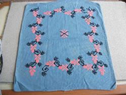 ETAMİN ÜZERİNE KANAVİÇE İŞLEMELİ - KIRLENT - 54X58 CM - ARKASI YOK- BURSA ÇEVRESİNDEN