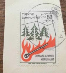 Mektup Zarfından Kesilmiş  / Postadan Geçmiş Pul Filateli - Çankaya, 20 Aralık 1978 Damgalı - ORMANLARIMIZI KORUYALIM PULU, 50 KURUŞ -  Türkiye Cumhuriyeti