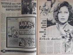 7 Gün Haftalık Aktüalite Sinema Tiyatro Müzik ve Magazin Dergisi - 5 Ekim 1969 - Fatma Karanfil - Engin Çağlar - Tatavla Adlı Plak Yunanistan'da Kapışılıyor - Çılgın Bir Seks Hayatı Yaşayan Ava Gardner'in Son Filmi: Erkek Delisi - Meşhurların Otomobili - Gary Cooper - Farah Pehlevi - Haile Selasiye - Gina Lollobirigida - Prenses Süreyya - Tony Curtis - Aşk Hayatın Kendisidir - Dany Carrel - Maurice Ronet - Nino Ferrer - F. de Pasquale - Bu Oda Onların Şapka Modası - Boğazda Bir Sonbahar Günü - Bilmece Bulmaca - Acaip Bilmece - Mutluluk Tablosu - Zuhal Aktan 20 Yaşına Bastı - Engin Çağlar - Şişmanlığı Yüzünden Turnikeden Geçemiyor - Cüneyt Arkın - Geçirdiği Kazadan Sonra Hayranlarından Aldığı Mektupların Sayısı Artan Yıldız fotoğraf ve haberi - Tam Takım Dergi