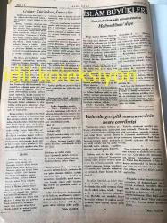 İSTANBUL İSLAM YOLU GAZETESİ YEREL TAŞRA BASINI ---24 Kasım 1949 Sayı :60 Yıl :11---Seni Kim Kurtaracak  ?ALLAH   :Tahir Olgun --Onlar Yürürken İnmezler  --Resulullahın  süt ninelerinden  Halimetüssa diye ---Vatanda gariplik manzumesinin  nesre çevrilmişi ---:Tahir Olgun---Şair Baki 'nin Üstat Zati ile İlk Görüşmesi ---Büyüklerin sözleri ,büyük sözlerdir  :H. Ali --İkinci  Kısım :Yermuk Muharebesi --