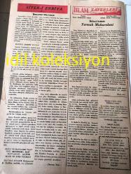 İSTANBUL İSLAM YOLU GAZETESİ YEREL TAŞRA BASINI ---24 Kasım 1949 Sayı :60 Yıl :11---Seni Kim Kurtaracak  ?ALLAH   :Tahir Olgun --Onlar Yürürken İnmezler  --Resulullahın  süt ninelerinden  Halimetüssa diye ---Vatanda gariplik manzumesinin  nesre çevrilmişi ---:Tahir Olgun---Şair Baki 'nin Üstat Zati ile İlk Görüşmesi ---Büyüklerin sözleri ,büyük sözlerdir  :H. Ali --İkinci  Kısım :Yermuk Muharebesi --