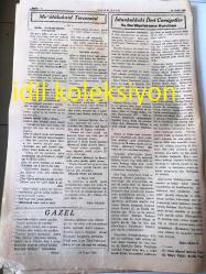 İSTANBUL İSLAM YOLU GAZETESİ YEREL TAŞRA BASINI ---15 Eylül 1949 SAYI :50 Yıl :1--Hutbeliler Kısa Kesilmelidir :Tahir Olgun --İstanbul da ki İlmi Cemiyetler ve Darülşafakanın  Kuruluşu --Manzum Mektup :Tahir Olgun --Asi Abaza Mehmet Paşa --İslam da İlk Resmi  Muallim --