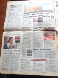 Sabah Gazetesi - 23 Kasım 2003 - Ömer Çelik - Mehmet Barlas - Ahmet Hakan - Michael Jackson 300 Çocukla Harem Kurdu- Fenerbahçe'de Ortega'ya Güvenoyu - Galatasaray Tatilde - Bakü Ceyhan Boru Hattının İstasyonu Gürcistan'ı Karıştırdı - Teröre Sessiz Öfke İstanbul Emniyet Müdürü Celalettin Cerrah'tan Tuhaf Medya Suçlaması - Teröre Kurban Verdiğimiz Tiyatro Sanatçısı Kerem Yılmazer - Göksel Kortay