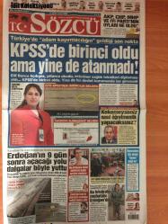 Sözcü Gazetesi, 14 Ocak 2022, Allan, Elif Burcu Açıkgöz, Enes, Enes Kara, Elf Harm, Erdoğan, Kılıçdaroğlu, Semra Güzel, Şahin Filiz, KPSS'de Birinci Oldu Ama Yine de Atanmadı, Türkiye'de 