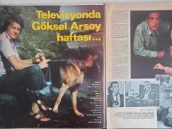 TV'DE 7 Gün Haftalık Aktüalite Sinema Tiyatro Müzik ve Magazin Dergisi - 18 Ekim 1976 - Erkan Oyal Bıyıklarını Kessin mi, Kesmesin mi? - Televizyonda Göksel Arsoy haftası - Anthony Quinn - Kathleen Valentine - Türkan Şoray - TV'De Eski Filmlerim Oynayacaksa Hiç Oynamasın Daha İyi - Çanakkale Seramik Fabrikası Reklamı - Güner Ümit - Clayt Her Ay Karşımızda - TV'nin Yeni Stüdyoları Deneme Yayınında - Tamek Konserve Reklamı - Zet Giyim Mağazaları Reklamı fotoğraf ve haberi - Dergi Tam Değildir Sadece 8 Sayfası Mevcuttur