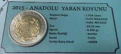 2015 Anadolu Yaban Koyunu  - Darphane Hayvanlar Serisi Bimetal Hatıra Para