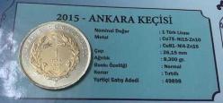 2015 Ankara Keçisi  - Darphane Hayvanlar Serisi Bimetal Hatıra Para