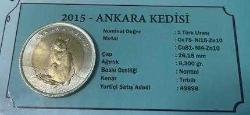 2015 Ankara Kedisi  - Darphane Hayvanlar Serisi Bimetal Hatıra Para