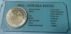 2015 Ankara Kedisi  - Darphane Hayvanlar Serisi Bimetal Hatıra Para