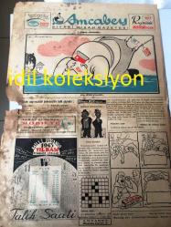 İSTANBUL AMCABEY SİYASİ MİZAH GAZETESİ  YEREL TAŞRA BASINI --  19 Birinci kanun  1942  Cilt :1 Sayı :3--Şarloya açık mektup ---Heleş Dediler :Ali Sami Boyar --Gider --Tasarruf Haftası :Hüseyin Rifat ---