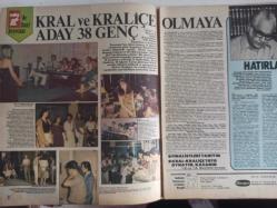TV'DE 7 Gün Haftalık Aktüalite Sinema Tiyatro Müzik ve Magazin Dergisi - 24 Ağustos 1981 - Nükhet Duru - Kral ve Kraliçe Olmaya Adam 38 Genç - ''Beni Hatırlayınız''ın Başına Gelenler - Mesut Mertcan - Sahne Hayat Onu Baştan Çıkardı - Midhat Sertoğlu - Bülent Uluslu - Halit Kıvanç - Assolistlik Yolunda İlk Adım - Ayşe Egesoy ve objektifle gelen ambargo - Hikmet Feridun Es - İbrahim Tatlıses - Kibariye - Samime Sanay'dan korkmak gerek - Ekran Kimden Yana ? - 2 Kişinin Eseridir - Kamil Sönmez - Hasret Bitti - Lucy'nin 21. Yaşgünü Partisinde - J.R. Yoktu - Bayan Ellie Gibi Kadın - Selçuk Ural - Seyhan Tütün - Mithat Körler - Ahmet Melik - Mikrofon başından, Ocak Başına - Erkandaki Kaptan Şarkıcı - Ginger Rogers - Bülent Özveren - Tele Program - Küçük Ev'de Mutsuzluk Rüzgarları  -Pamukbank Reklamı fotoğraf ve haberi - Tam Takım Dergi