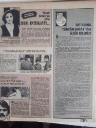 TV'DE 7 Gün Haftalık Aktüalite Sinema Tiyatro Müzik ve Magazin Dergisi - 6 Haziran 1982 - Sezen Aksu - Halit Kıvanç - Seden Kızıltunç - Fatma Girik - Ekranda Söyleyemediklerim - Canan Kumbasar - Türkan Şoray - Rüçhan Adlı - 21 Yıllık Aşk Nasıl Başladı, Nasıl Bitti - Zeki Alasya - Metin Akpınar - Şu ''Gizli Kamera'' dedikleri - Zuhal Çeinkanat - Sam Curtis Pamela'yı Tavlayabilecek Mi? - Esen Ünür - Metin Erksan - Sınav Rezaleti için TRT'ye Dilekçe Yağıyor - Bu da Spiker Kuyruğu- Dixi Deterjan Reklamı - Oralet İçeçek Reklamı fotoğraf ve haberi - Dergi Tam Değildir Sadece 12 Sayfası Mevcuttur