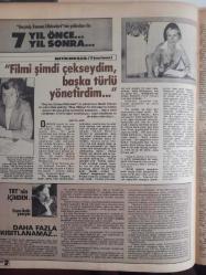TV'DE 7 Gün Haftalık Aktüalite Sinema Tiyatro Müzik ve Magazin Dergisi - 6 Haziran 1982 - Sezen Aksu - Halit Kıvanç - Seden Kızıltunç - Fatma Girik - Ekranda Söyleyemediklerim - Canan Kumbasar - Türkan Şoray - Rüçhan Adlı - 21 Yıllık Aşk Nasıl Başladı, Nasıl Bitti - Zeki Alasya - Metin Akpınar - Şu ''Gizli Kamera'' dedikleri - Zuhal Çeinkanat - Sam Curtis Pamela'yı Tavlayabilecek Mi? - Esen Ünür - Metin Erksan - Sınav Rezaleti için TRT'ye Dilekçe Yağıyor - Bu da Spiker Kuyruğu- Dixi Deterjan Reklamı - Oralet İçeçek Reklamı fotoğraf ve haberi - Dergi Tam Değildir Sadece 12 Sayfası Mevcuttur