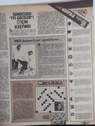 TV'DE 7 Gün Haftalık Aktüalite Sinema Tiyatro Müzik ve Magazin Dergisi - 6 Haziran 1982 - Sezen Aksu - Halit Kıvanç - Seden Kızıltunç - Fatma Girik - Ekranda Söyleyemediklerim - Canan Kumbasar - Türkan Şoray - Rüçhan Adlı - 21 Yıllık Aşk Nasıl Başladı, Nasıl Bitti - Zeki Alasya - Metin Akpınar - Şu ''Gizli Kamera'' dedikleri - Zuhal Çeinkanat - Sam Curtis Pamela'yı Tavlayabilecek Mi? - Esen Ünür - Metin Erksan - Sınav Rezaleti için TRT'ye Dilekçe Yağıyor - Bu da Spiker Kuyruğu- Dixi Deterjan Reklamı - Oralet İçeçek Reklamı fotoğraf ve haberi - Dergi Tam Değildir Sadece 12 Sayfası Mevcuttur