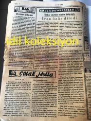 İSTANBUL ALİ DAYI SİYASİ  MİZAHİ HALK GAZETESİ  YEREL TAŞRA BASINI---21 Nisan 1952 YIL :4  Sayı :431--Bulgaristan da  yaşama gittikçe güçleşiyor --Kore 'den  109 esirimizden mektup geldi ---Orman Davası --Türkiye Aleyhtarı Neşriyat Dolayısıyla İran Özür Diledi ---Ayzenhover ve  Montgomeri Ankara 'ya gelecekler --Grev kanunu tasarısı  son şeklini  aldı -Üstat ,Şemsettin Yeşil Diyanet İşleri Reisine Cevap Veriyor --Meclis Başkanı Diyarbakır da --Üçüncü  Selimin Katli --