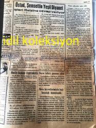İSTANBUL ALİ DAYI SİYASİ  MİZAHİ HALK GAZETESİ  YEREL TAŞRA BASINI---21 Nisan 1952 YIL :4  Sayı :431--Bulgaristan da  yaşama gittikçe güçleşiyor --Kore 'den  109 esirimizden mektup geldi ---Orman Davası --Türkiye Aleyhtarı Neşriyat Dolayısıyla İran Özür Diledi ---Ayzenhover ve  Montgomeri Ankara 'ya gelecekler --Grev kanunu tasarısı  son şeklini  aldı -Üstat ,Şemsettin Yeşil Diyanet İşleri Reisine Cevap Veriyor --Meclis Başkanı Diyarbakır da --Üçüncü  Selimin Katli --