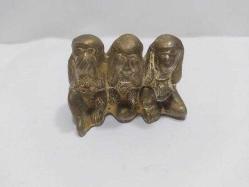 FG4------PİRİNÇ METAL ÜÇ MAYMUN BİBLO