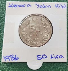AĞLAYAN ATA -- KENARA YAKIN HİLAL--HİLAL VE  ALINDA ÇAPAK  1986 (50) ELLİ LİRA 1 ADET