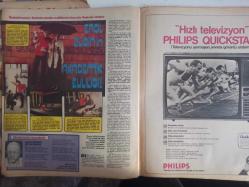 TV'DE 7 Gün Haftalık Aktüalite Sinema Tiyatro Müzik ve Magazin Dergisi - Bu da Brodway'den Bir Görüntü - 17 Şarkıya 12 Kıyafet - Binbir Yüzlü Raffella - Raffaella Carra ile 3 Gün 3 Gece - Halit Kıvanç - Gölgedeki Gizli Nişanlı - Geceler ve Gündüzler - Yumurtanın Sarısı - Lana Turner - Fred May - Ertan Anapa - Funda Anapa - Pekcan Koşar - Selma Koşar - Lavado Banyo Odası Reklamı - Erol Evgin - Aşık Veysel - Ekran Ancak Böyle Güzelleşir - Saadet Yılmaz - Fırçana Vurulayım Nokta - Cemile Kutgün'de Büyük Değişiklik Var - Giray Elmalı - Filiz Makarna Reklamı - Gökben - Deniz Gökçer - Işın Yenersu - Zerrin Özer - Süleyman Turan - Türkan Şoray - Kemal Öncü - Eyüp Öncü - Güllü'de Ölümden Döndüm fotoğraf ve haberi - Dergi Tam Değildir Sadece 22 Sayfası Mevcuttur - Dergi Kapağı Yoktur
