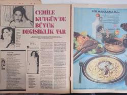 TV'DE 7 Gün Haftalık Aktüalite Sinema Tiyatro Müzik ve Magazin Dergisi - Bu da Brodway'den Bir Görüntü - 17 Şarkıya 12 Kıyafet - Binbir Yüzlü Raffella - Raffaella Carra ile 3 Gün 3 Gece - Halit Kıvanç - Gölgedeki Gizli Nişanlı - Geceler ve Gündüzler - Yumurtanın Sarısı - Lana Turner - Fred May - Ertan Anapa - Funda Anapa - Pekcan Koşar - Selma Koşar - Lavado Banyo Odası Reklamı - Erol Evgin - Aşık Veysel - Ekran Ancak Böyle Güzelleşir - Saadet Yılmaz - Fırçana Vurulayım Nokta - Cemile Kutgün'de Büyük Değişiklik Var - Giray Elmalı - Filiz Makarna Reklamı - Gökben - Deniz Gökçer - Işın Yenersu - Zerrin Özer - Süleyman Turan - Türkan Şoray - Kemal Öncü - Eyüp Öncü - Güllü'de Ölümden Döndüm fotoğraf ve haberi - Dergi Tam Değildir Sadece 22 Sayfası Mevcuttur - Dergi Kapağı Yoktur